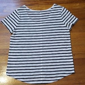 LOFT Tops - Loft Short Sleeve Black and White Striped Tee LOFT Tops - Loft Short Sleeve Black and White Striped Tee